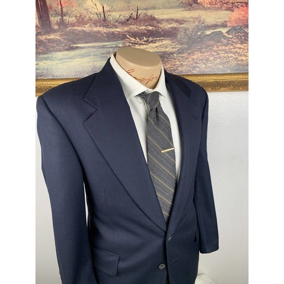 Mickey Spatz Vitale Canonico Blazer Navy Blue Size 40S - Picture 5 of 12